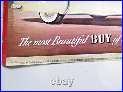 Vintage Rare 1949 Chevrolet Car Skyeline Deluxe Advertisement Subway Bus Poster