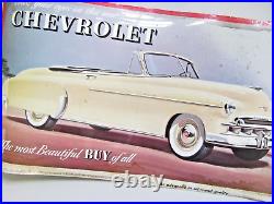 Vintage Rare 1949 Chevrolet Car Skyeline Deluxe Advertisement Subway Bus Poster