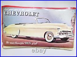 Vintage Rare 1949 Chevrolet Car Skyeline Deluxe Advertisement Subway Bus Poster