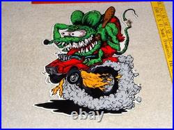 Vintage Rat Fink Drives Custom Gasser Car 12 Metal Gasoline Oil Ratfink Ed Sign