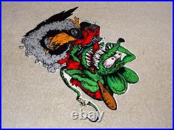 Vintage Rat Fink Drives Custom Gasser Car 12 Metal Gasoline Oil Ratfink Ed Sign