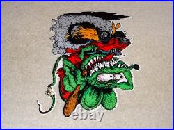 Vintage Rat Fink Drives Custom Gasser Car 12 Metal Gasoline Oil Ratfink Ed Sign
