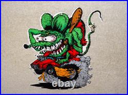 Vintage Rat Fink Drives Custom Gasser Car 12 Metal Gasoline Oil Ratfink Ed Sign