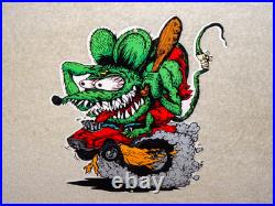 Vintage Rat Fink Drives Custom Gasser Car 12 Metal Gasoline Oil Ratfink Ed Sign