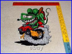 Vintage Rat Fink Drives Custom Gasser Car 12 Metal Gasoline Oil Ratfink Ed Sign