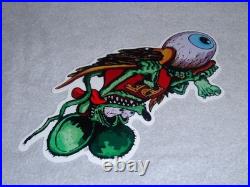 Vintage Rat Fink Drives Eyeball Airplane Car Metal Ratfink Ed Roth Gasoline Sign