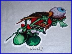 Vintage Rat Fink Drives Eyeball Airplane Car Metal Ratfink Ed Roth Gasoline Sign