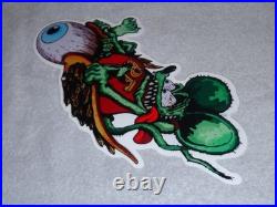 Vintage Rat Fink Drives Eyeball Airplane Car Metal Ratfink Ed Roth Gasoline Sign