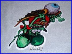 Vintage Rat Fink Drives Eyeball Airplane Car Metal Ratfink Ed Roth Gasoline Sign