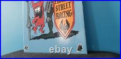 Vintage Rat Fink Porcelain Gas Auto Ed Big Daddy Roth Hot Rod Automotive Sign