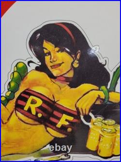 Vintage Ratfink Porcelain Sign 30 Old 1962 Hot Rod Racing Car Heart Brothel