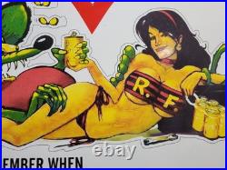 Vintage Ratfink Porcelain Sign 30 Old 1962 Hot Rod Racing Car Heart Brothel