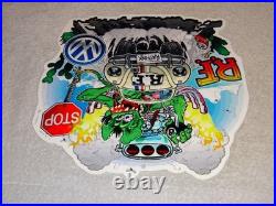 Vintage Ratfink Volkswagen Beetle Bug Porcelain Metal Rat Fink Gasoline Car Sign