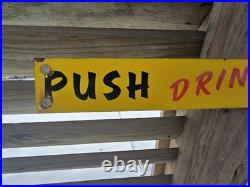 Vintage Rc Cola Door Push Bar Porcelain Sign 24 Car Gas Oil