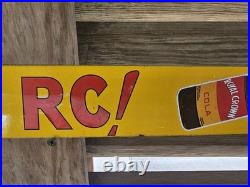 Vintage Rc Cola Door Push Bar Porcelain Sign 24 Car Gas Oil