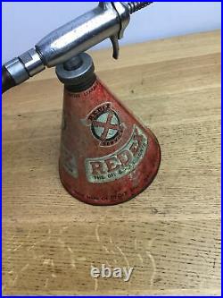 Vintage Redex Dispenser Can Tin Pourer Petroliana Automobilia Collectable