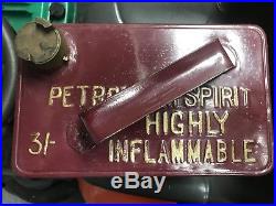Vintage Regent Motor Spirit Petrol Can Oil Tin Automobilia Cap
