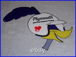 Vintage Road Runner Dodge Plymouth Performance 13 Metal Gas Oil Sign Roadrunner