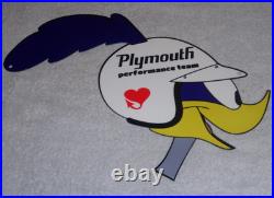 Vintage Road Runner Dodge Plymouth Performance 13 Metal Gas Oil Sign Roadrunner