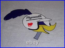 Vintage Road Runner Dodge Plymouth Performance 13 Metal Gas Oil Sign Roadrunner