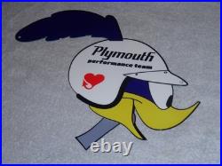 Vintage Road Runner Dodge Plymouth Performance 13 Metal Gas Oil Sign Roadrunner