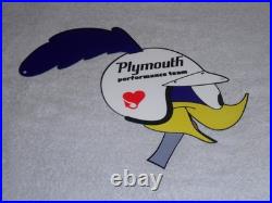 Vintage Road Runner Dodge Plymouth Performance 13 Metal Gas Oil Sign Roadrunner