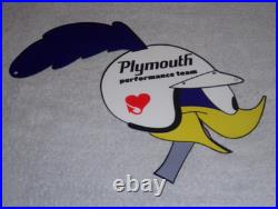 Vintage Road Runner Dodge Plymouth Performance 13 Metal Gas Oil Sign Roadrunner