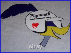 Vintage Road Runner Dodge Plymouth Performance 13 Metal Gas Oil Sign Roadrunner