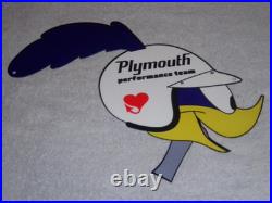 Vintage Road Runner Dodge Plymouth Performance 13 Metal Gas Oil Sign Roadrunner
