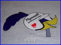 Vintage Road Runner Dodge Plymouth Performance 13 Metal Gas Oil Sign Roadrunner