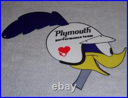 Vintage Road Runner Dodge Plymouth Performance 13 Metal Gas Oil Sign Roadrunner