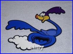 Vintage Roadrunner Looney Tunes Road Runner Plymouth Car Metal Gasoline Oil Sign