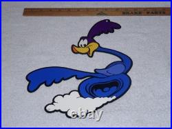Vintage Roadrunner Looney Tunes Road Runner Plymouth Car Metal Gasoline Oil Sign