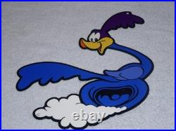 Vintage Roadrunner Looney Tunes Road Runner Plymouth Car Metal Gasoline Oil Sign
