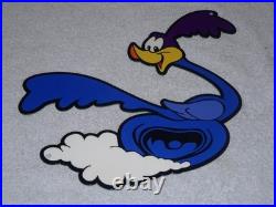 Vintage Roadrunner Looney Tunes Road Runner Plymouth Car Metal Gasoline Oil Sign
