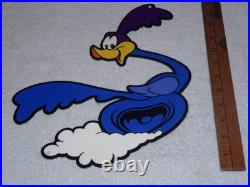 Vintage Roadrunner Looney Tunes Road Runner Plymouth Car Metal Gasoline Oil Sign