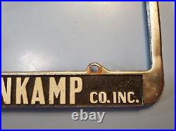 Vintage Roggenkamp Chevrolet Car Dealer License Plate Frame Milltown Indiana