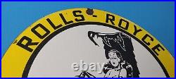 Vintage Rolls Royce Porcelain Gas Oil Auto German Sales Service Motor Sign