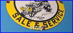 Vintage Rolls Royce Porcelain Gas Oil Auto German Sales Service Motor Sign