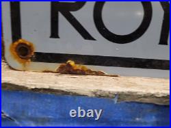 Vintage Rolls Royce Porcelain Sign British Automobile Dealer London Car Dealer