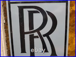 Vintage Rolls Royce Porcelain Sign British Automobile Dealer London Car Dealer