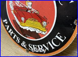 Vintage Rolls Royce Porcelain Sign Dealership Auto Phantom Ghost Engine Gas Oil