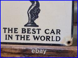 Vintage Rolls Royce Porcelain Sign Old England Luxury Automobile Auto Gas Car