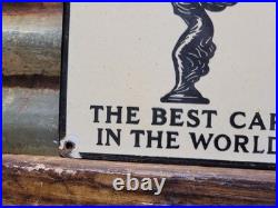 Vintage Rolls Royce Porcelain Sign Old England Luxury Automobile Auto Gas Car