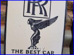 Vintage Rolls Royce Porcelain Sign Old England Luxury Automobile Auto Gas Car