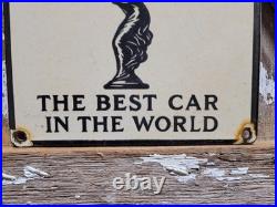 Vintage Rolls Royce Porcelain Sign Old England Luxury Automobile Auto Gas Car