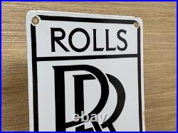 Vintage Rolls-royce Porcelain Sign Rr Dealership Garage Advertising 12 Man Cave
