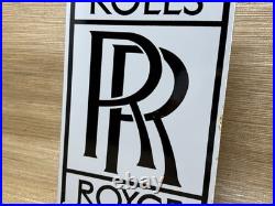 Vintage Rolls-royce Porcelain Sign Rr Dealership Garage Advertising 12 Man Cave