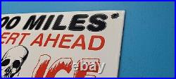 Vintage Route 66 Porcelain Gas Auto Stop General Store Skull Ice Diner Sign