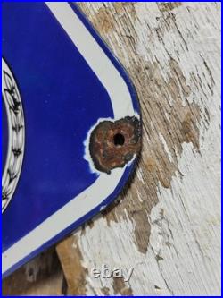 Vintage Royal Automobile Club Porcelain Sign Old British Rac Advertising Diamond